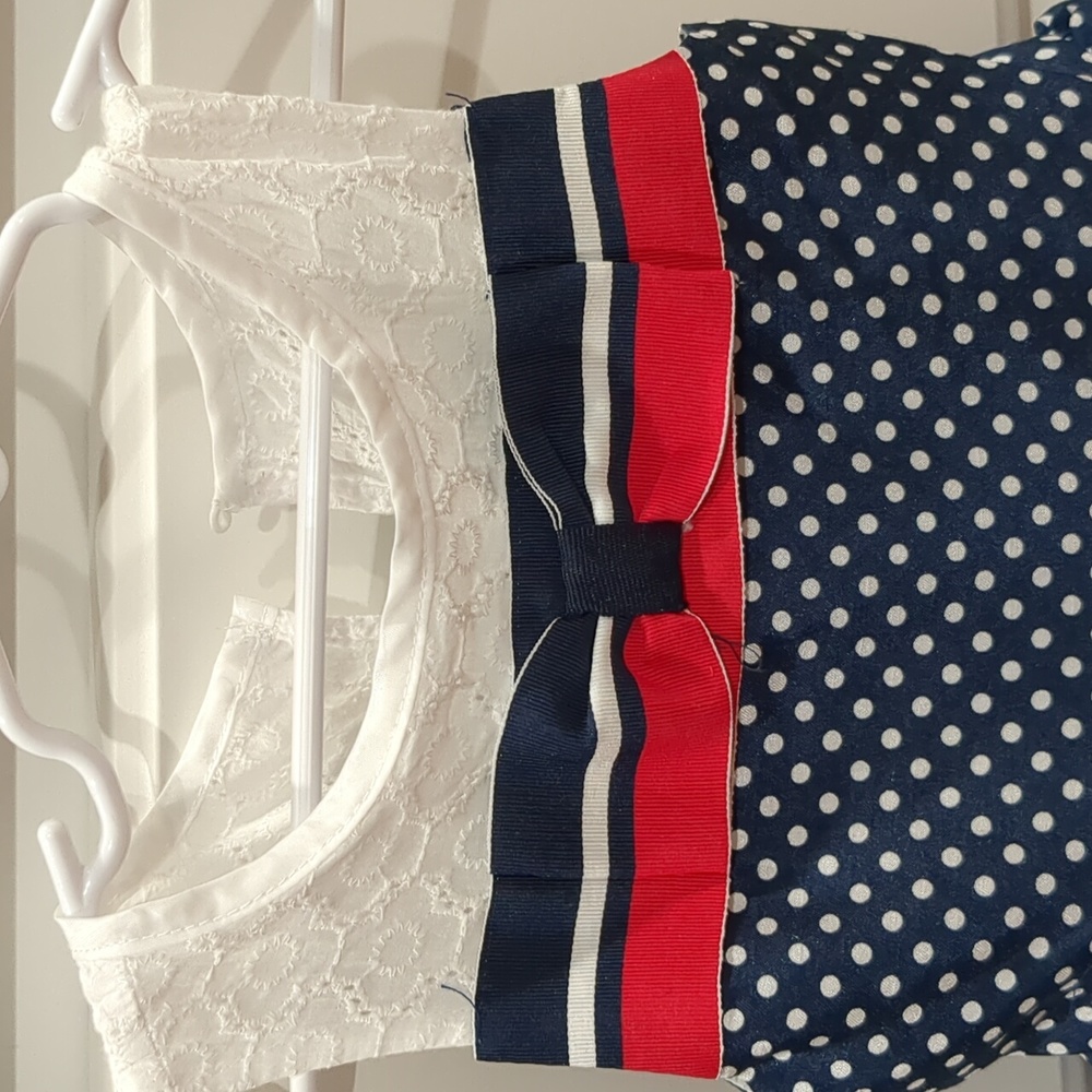 3/$15 Blue and white polka dots dress - Picture 3 of 5